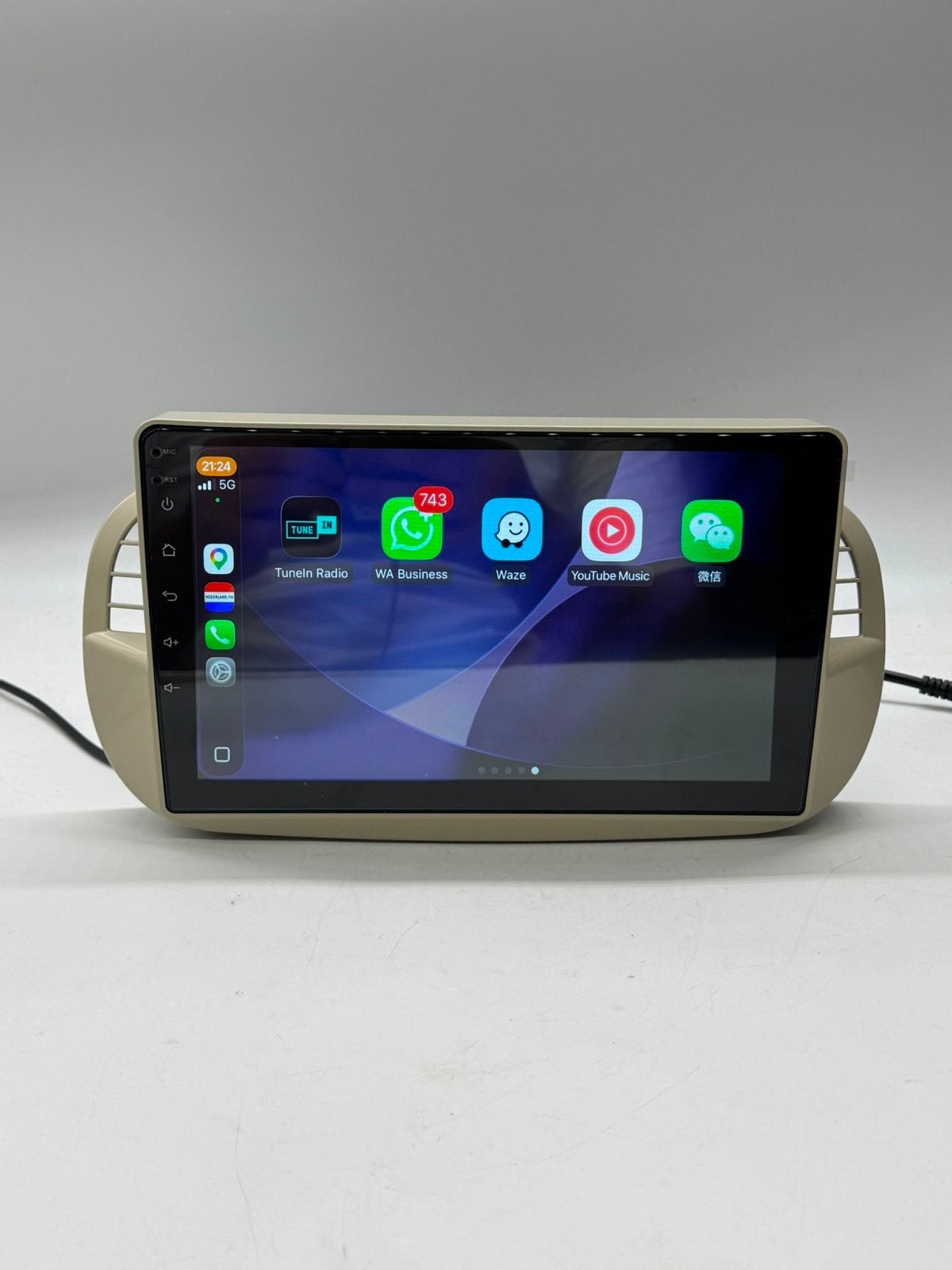 Fiat 500 9 Inch Beige Android Scherm CarPlay & Android Auto, Ophalen of Verzenden, Nieuw
