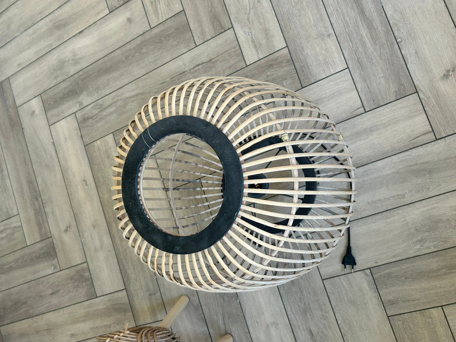 Lamp, Huis en Inrichting, Lampen | Vloerlampen, Ophalen, Gebruikt, Hout, Minder dan 100 cm