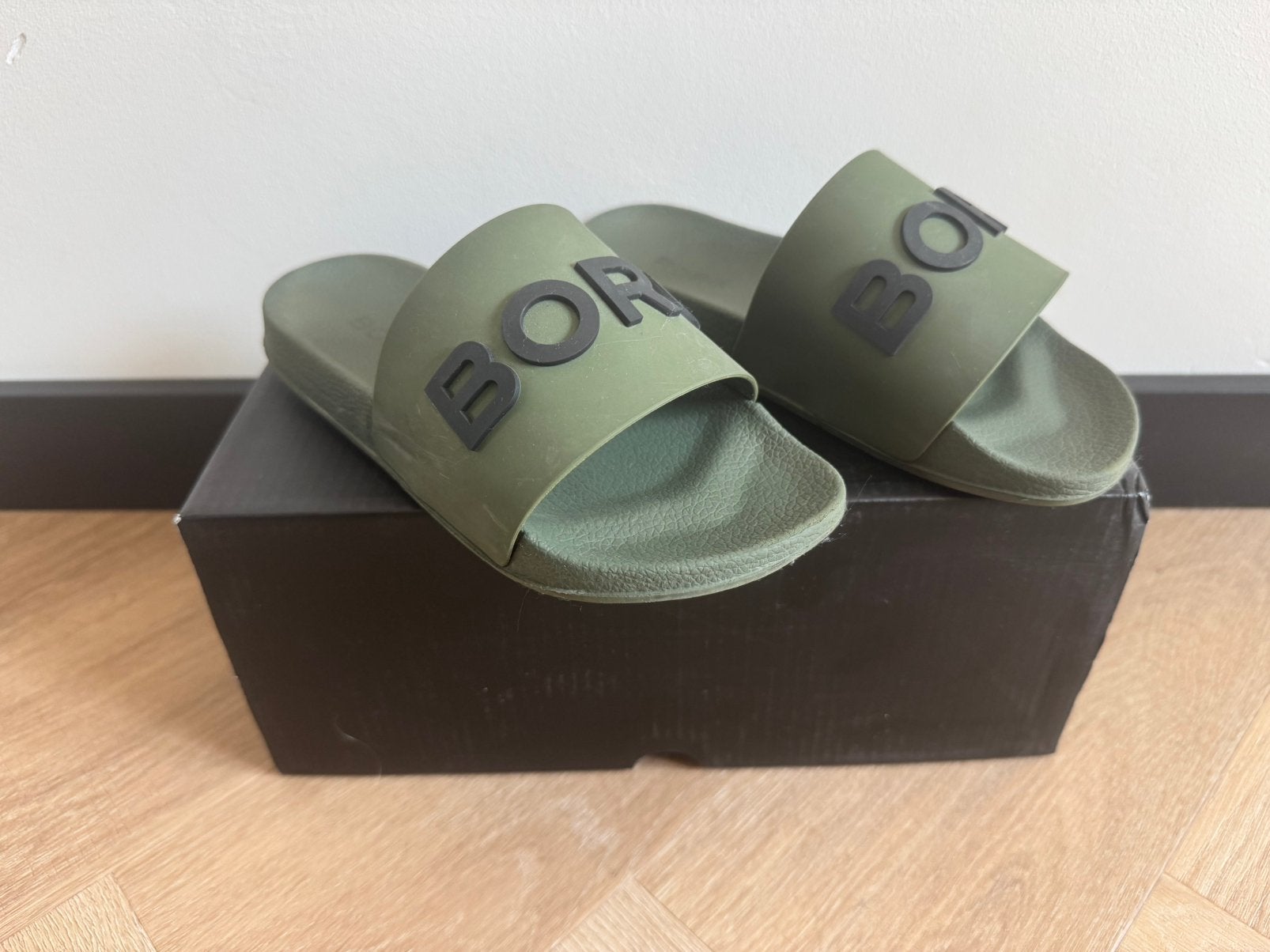 Björn Borg badslippers groen/zwart maat 33, Overige typen, Ophalen of Verzenden, Zo goed als nieuw, Jongen