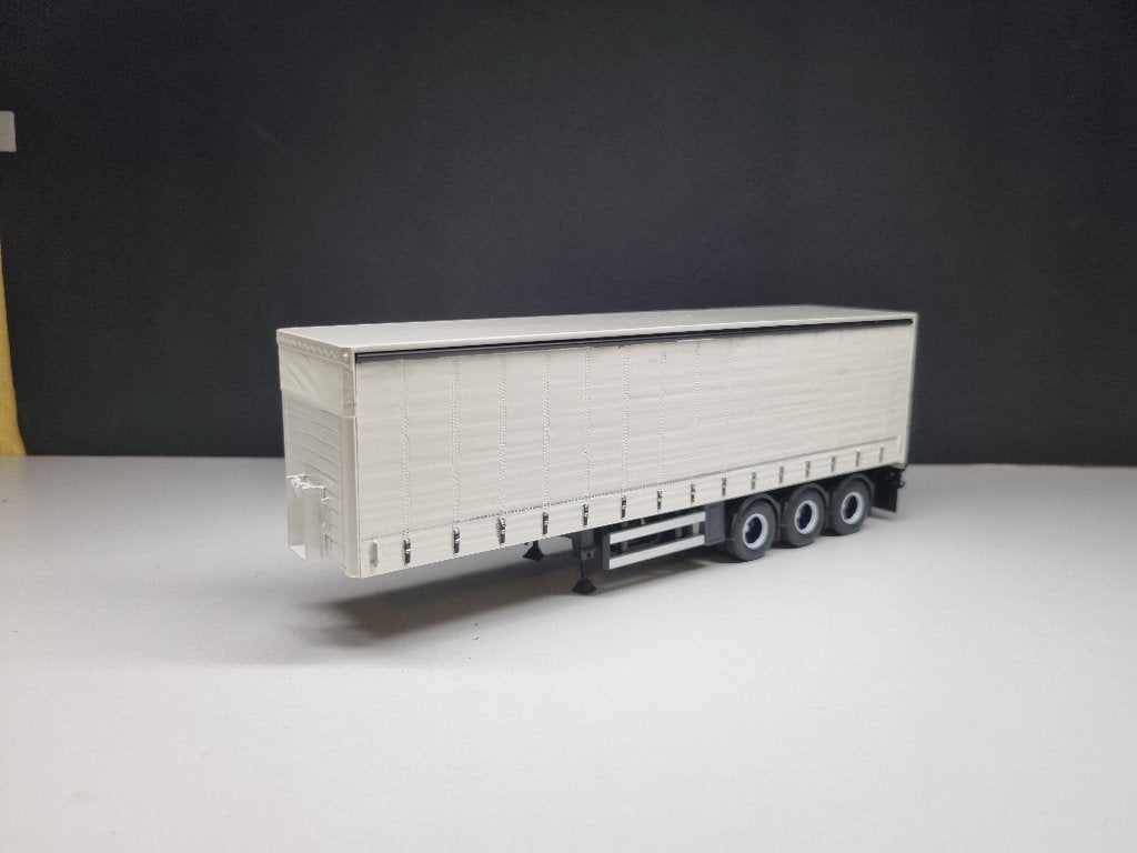 Tekno 3 as korte tautline oplegger dubbellucht, Hobby en Vrije tijd, Modelauto's | 1:50, Ophalen of Verzenden, Gebruikt, Bus of Vrachtwagen