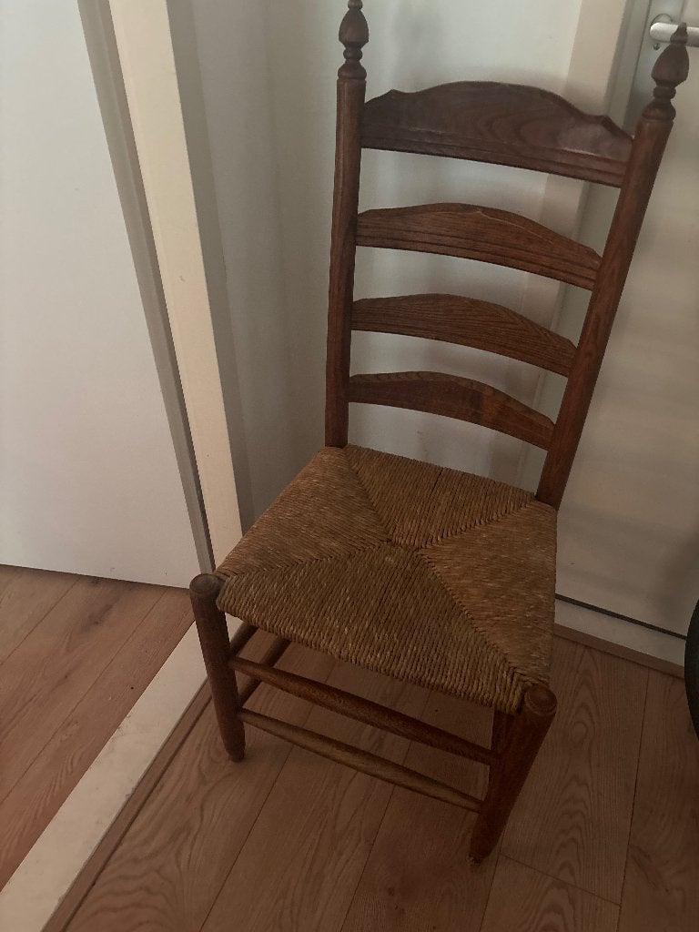Eetkamerstoelen, Gebruikt, Bruin, Vier, Hout