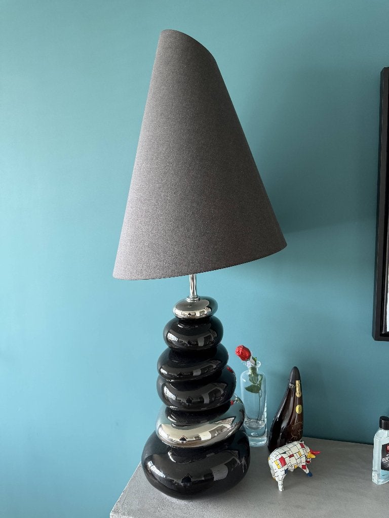 Vloerlamp & Tafellamp Design Zwart/Chroom/Grijs - Set van 2, Ophalen, Modern, luxe design, Keramiek, E27 (groot)