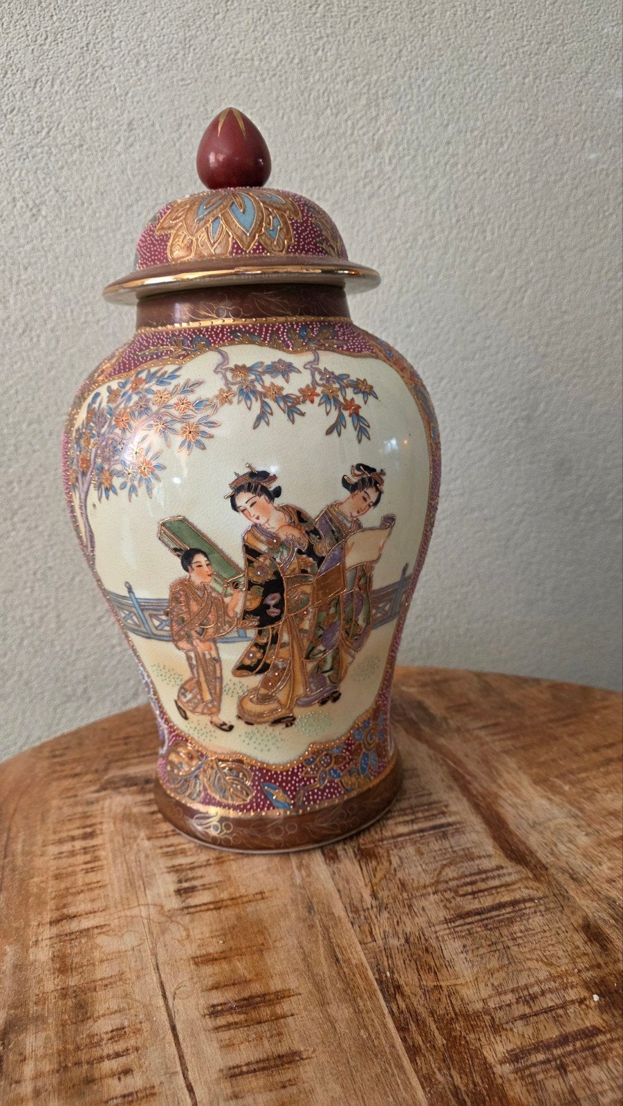 vintage Chinese gemberpot met deksel., Antiek en Kunst, Ophalen