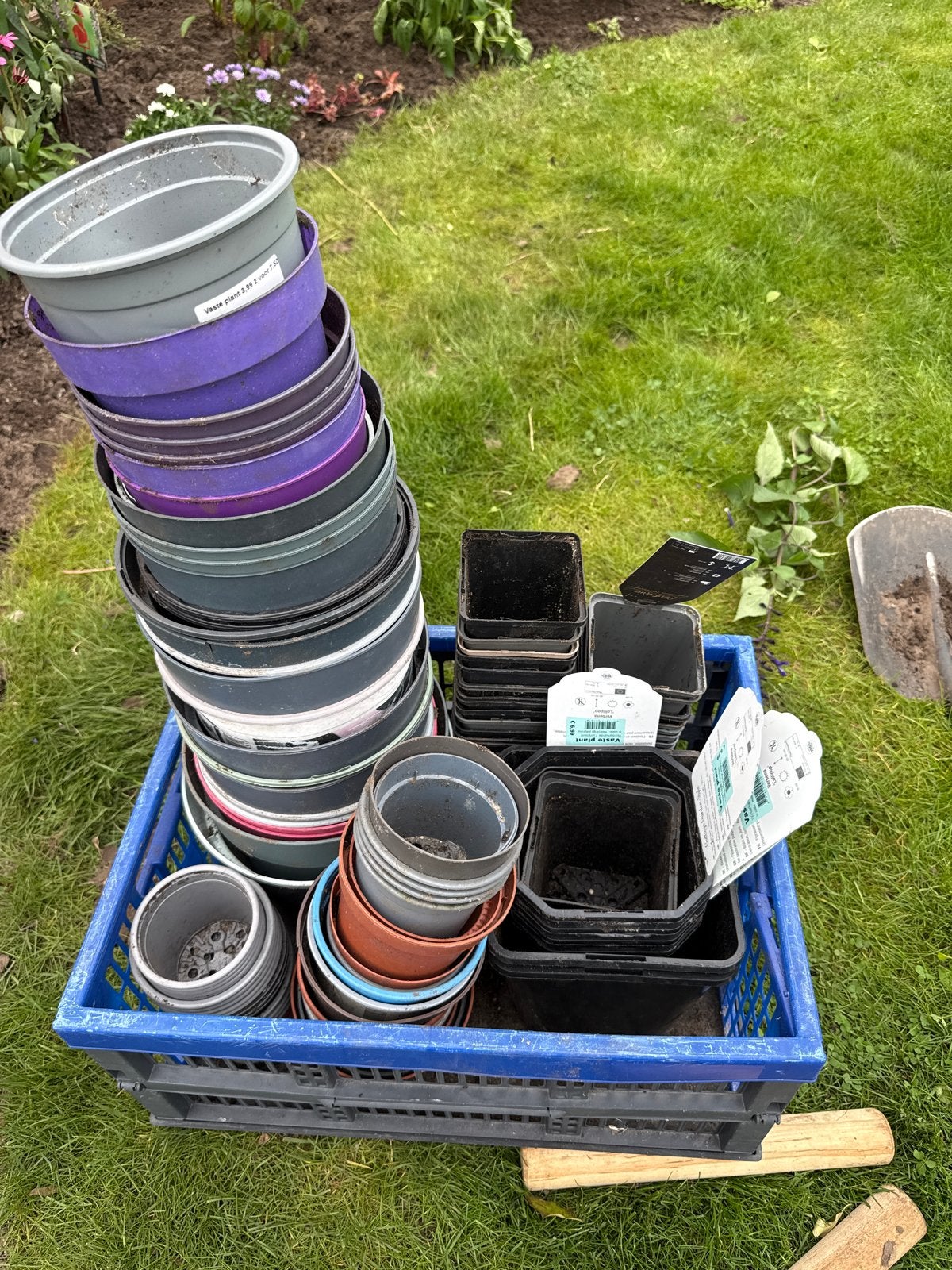 GRATIS Ongeveer 70 gebruikte stekbakjes en bloempotten, Tuin en Terras, Ophalen, Kunststof, Gebruikt, Minder dan 30 cm