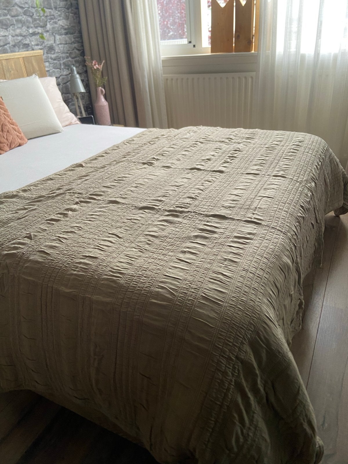 Lexington Company Bedsprei 160x240 cm - 100% Katoen, Ophalen, Gebruikt, Eenpersoons, Beige