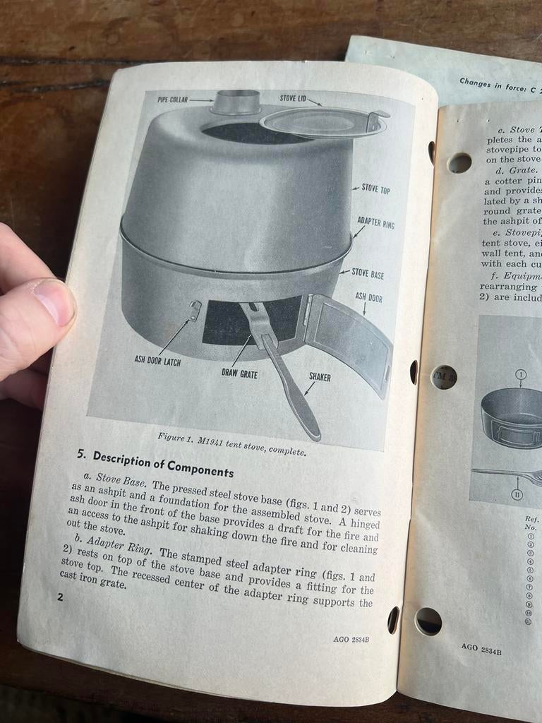 WO2 Korea Amerikaans M-1941 Tent Stove technisch voorschrift, Amerika, Ophalen of Verzenden, Boek of Tijdschrift