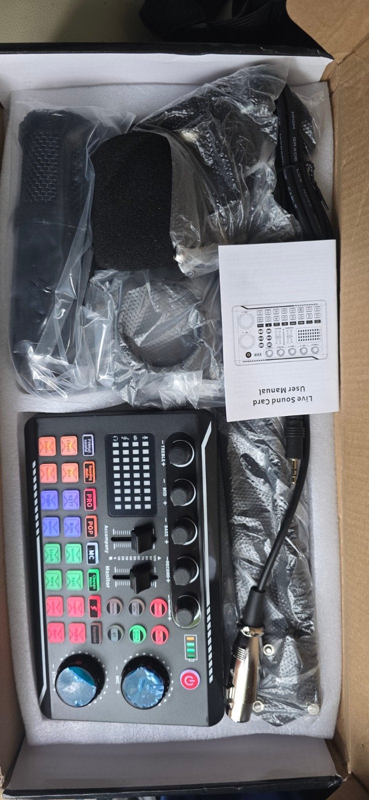Professionele Condensator Microfoon Set met Geluidskaart, Muziek en Instrumenten, Onbekend@ondekend.com, Nieuw, Ophalen of Verzenden