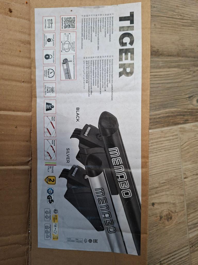 Menabo Tiger dakdragers - 75 kg laadvermogen, Auto diversen, Dakdragers, Zo goed als nieuw, Ophalen of Verzenden