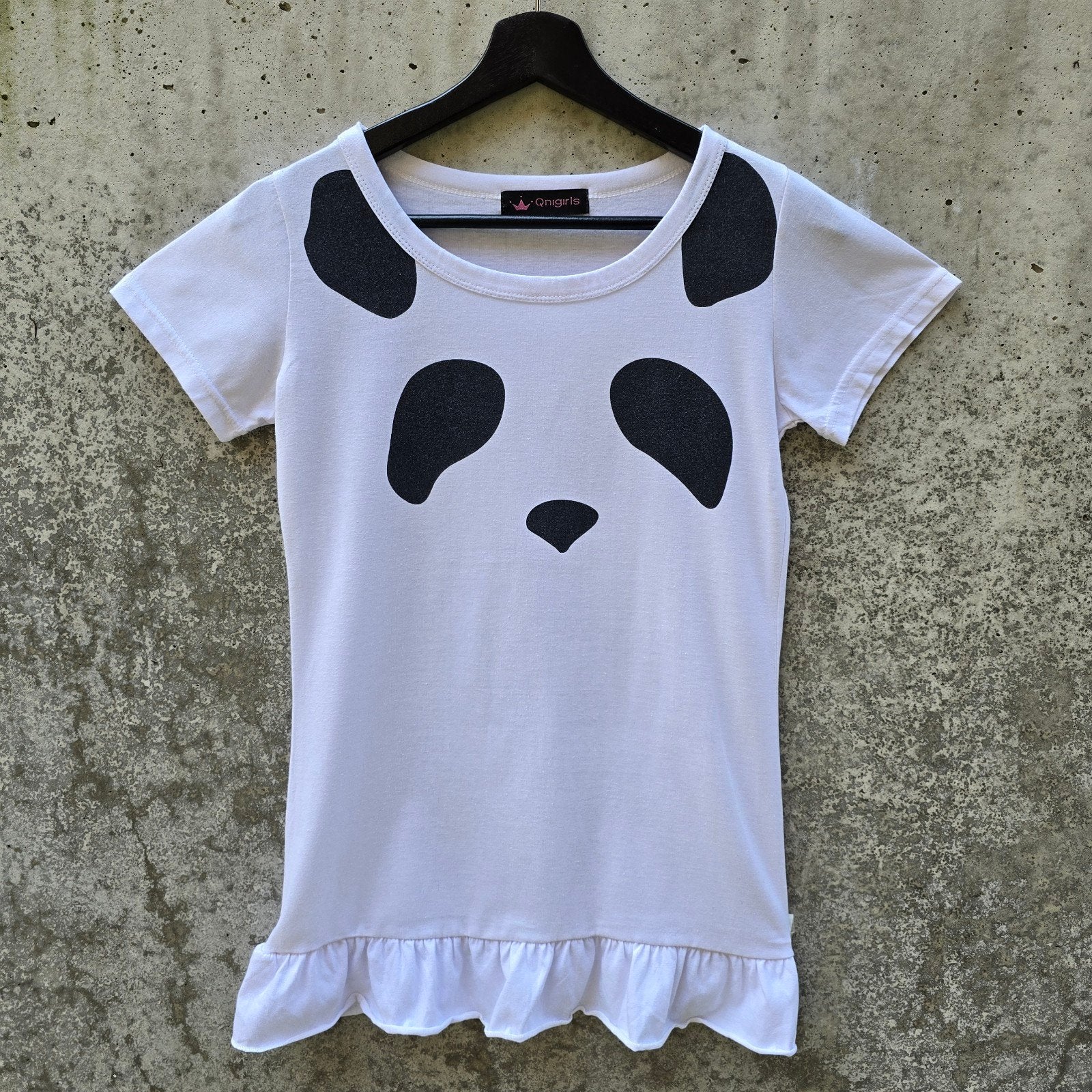 Qnigirls kawaii harajuku panda wit t-shirt maat XS, Wit, Qnigirls, Ophalen of Verzenden, Zo goed als nieuw