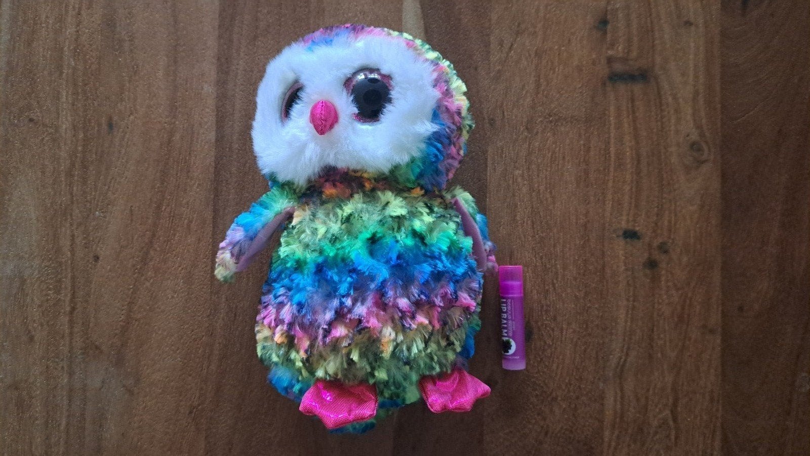 Ty Knuffel Uil Owen - Grote Regenboog Uil, Overige typen, Ophalen of Verzenden, Middelgroot (20 tot 80 cm), Meerkleurig