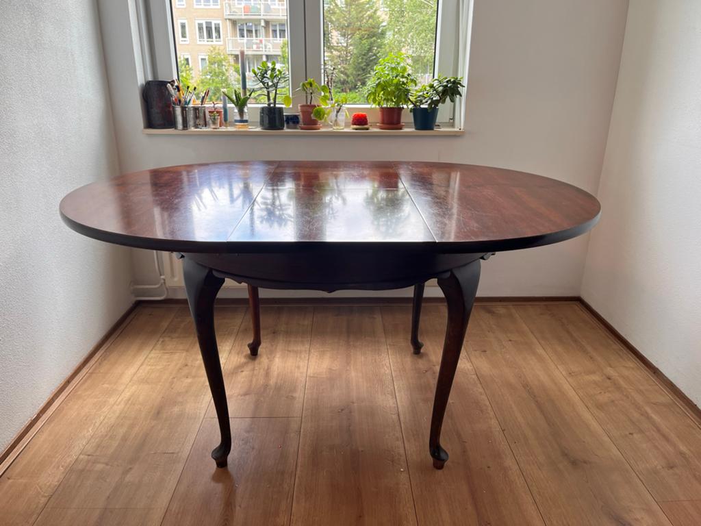 Uitschuifbare ronde/ovale eettafel - Klassiek design, Ophalen