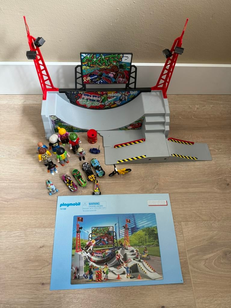 Playmobil City Action - Skatepark + Bouwplaats dus 2 sets, Ophalen of Verzenden, Zo goed als nieuw, Complete set