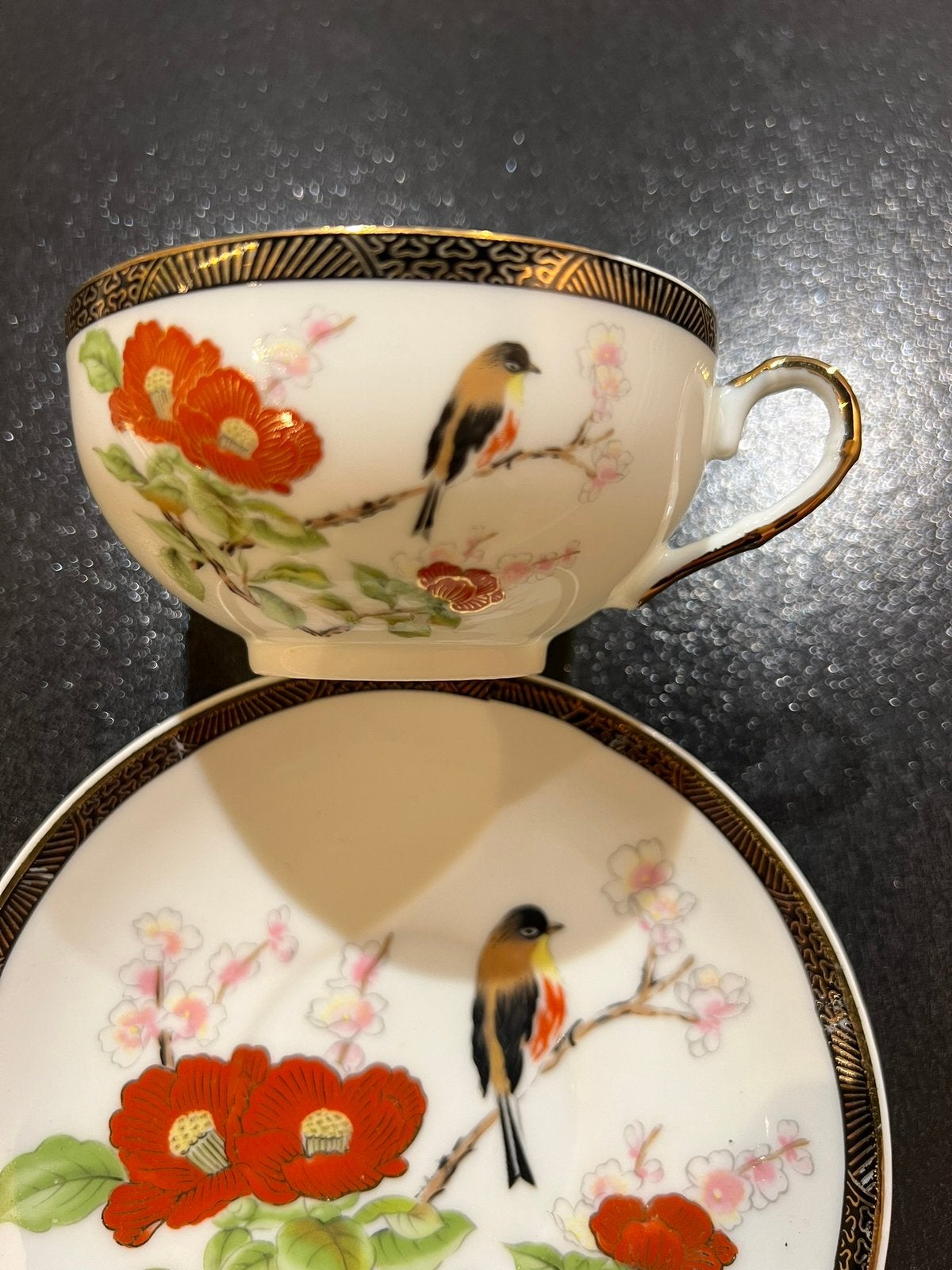 Kop en schotel, Chinees, eierporselein., Ophalen of Verzenden