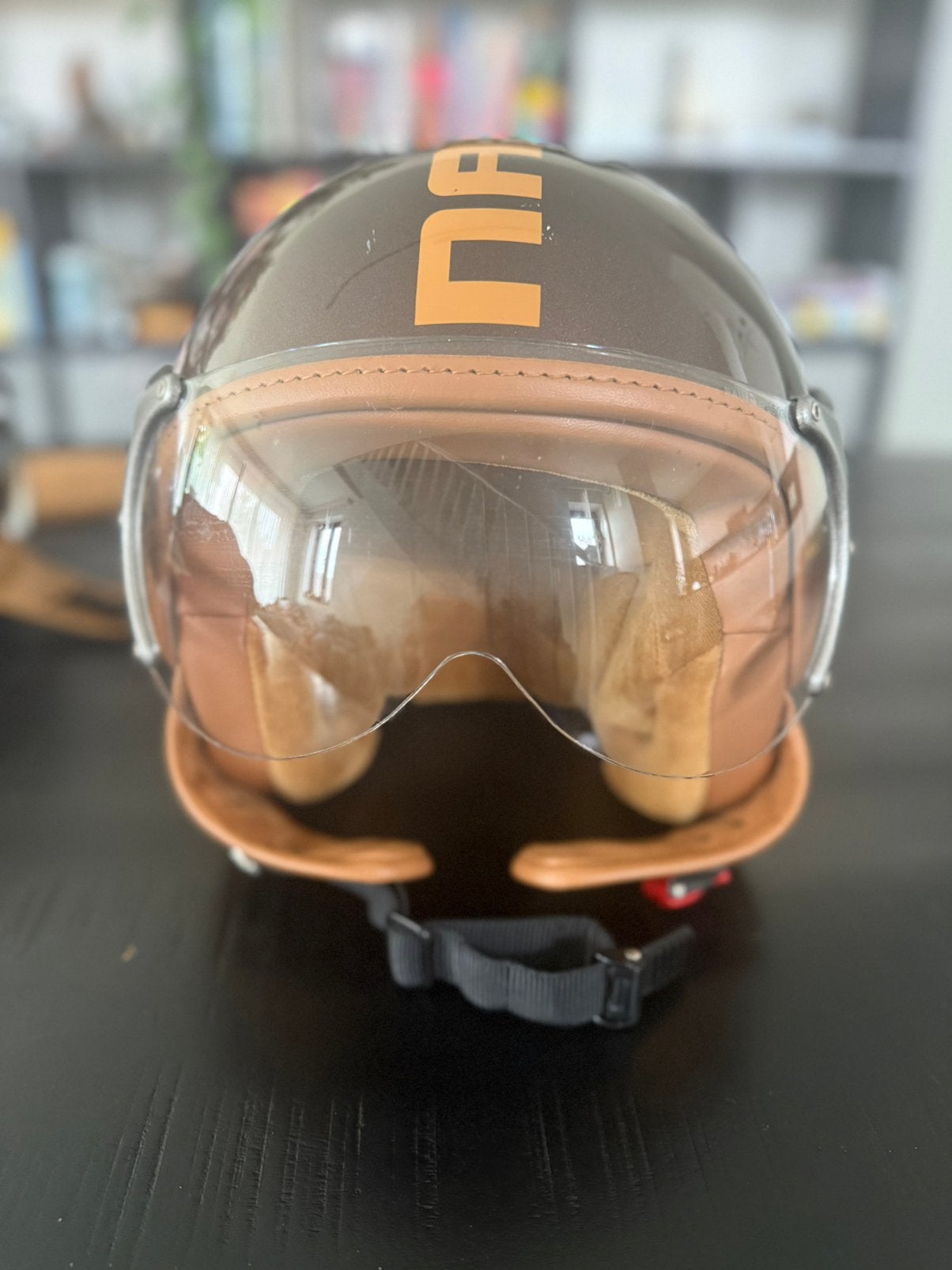 Nau Fashion Scooter/Motor Helm Maat S (55/56), Fietsen en Brommers, Brommerhelmen, Ophalen of Verzenden, Zo goed als nieuw, Small