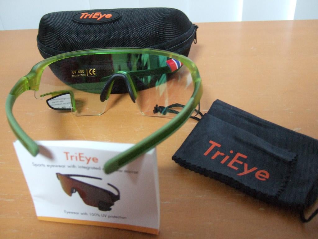 TriEye Fietsbrillen S ( zwart ) en M ( groen ), Overige merken, Zonnebril, Zwart, Nieuw