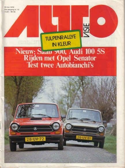 Autovisie 10 1978 : Autobianchi A112 - Opel Senator / Monza, Ophalen of Verzenden, Gelezen, Algemeen