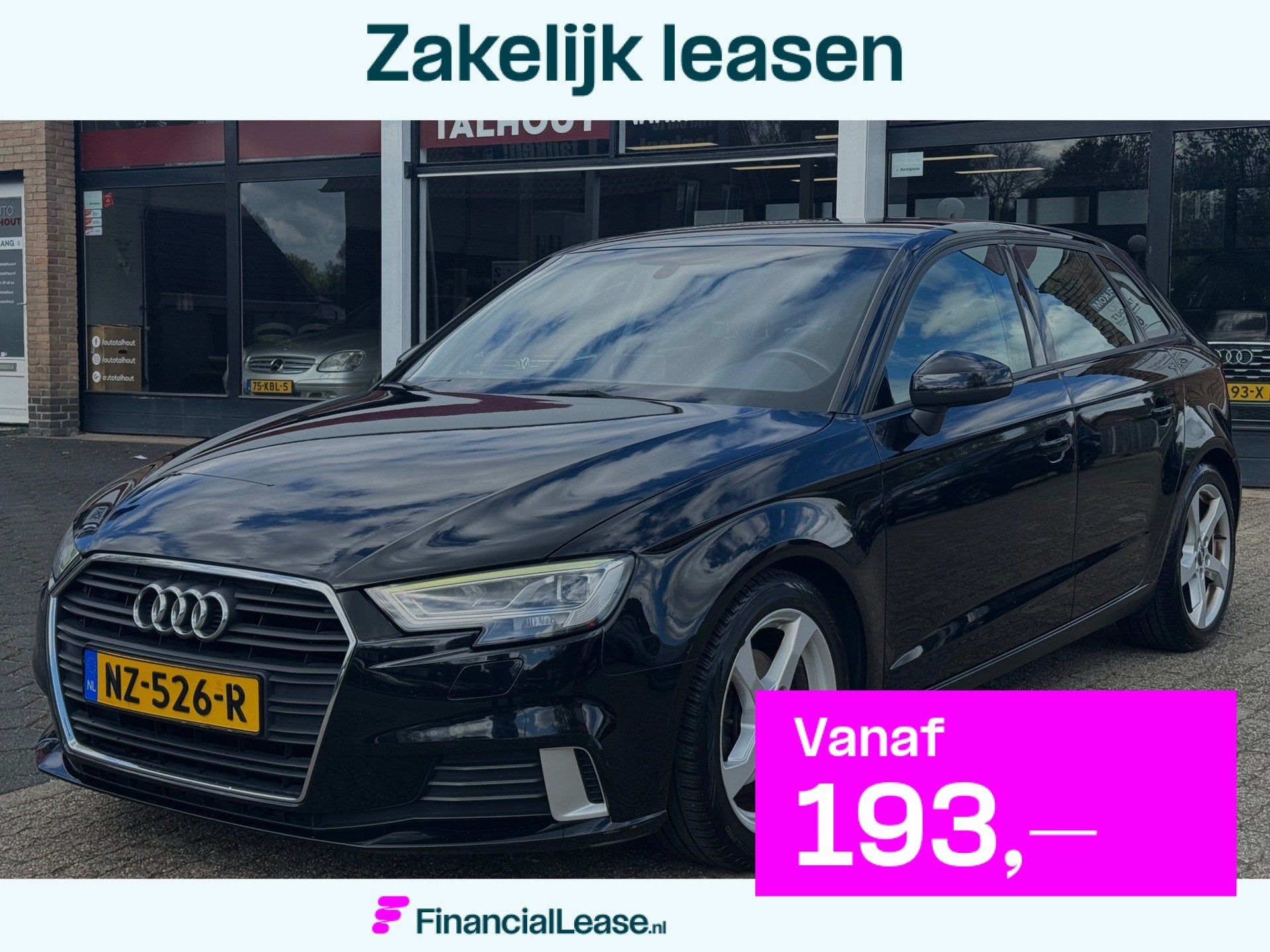Audi A3 Sportback 1.0 TFSI Sport Lease Edition | NAVI, LED,, Stof, Zwart, Origineel Nederlands, Bedrijf