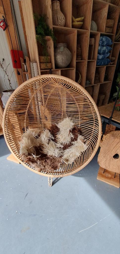 Rotan hangstoel, Ophalen, Bruin, Nieuw, Riet of Rotan