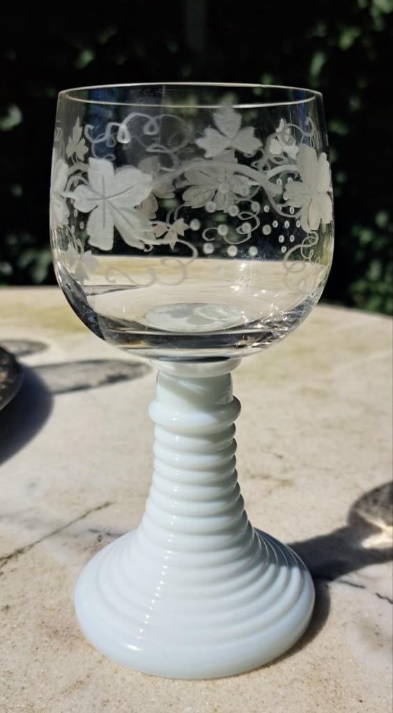 6 antieke wijnglazen wijn borrelen wit roemer, Antiek en Kunst, Antiek | Glas en Kristal, Ophalen of Verzenden