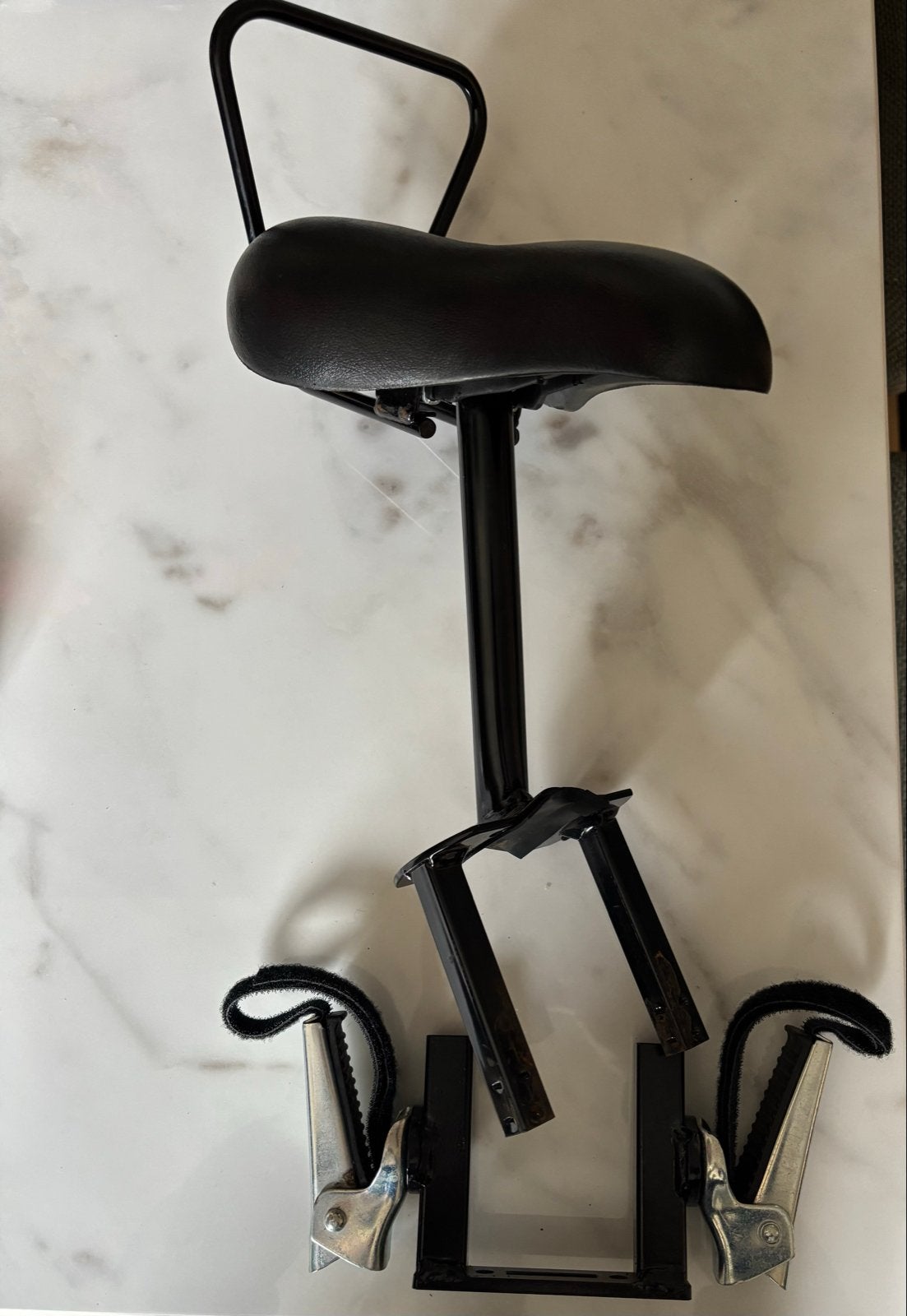 Fiets voorzitje met voetsteuntjes, Voorzitje, Ophalen of Verzenden, 0 t/m 13 kg, Gebruikt