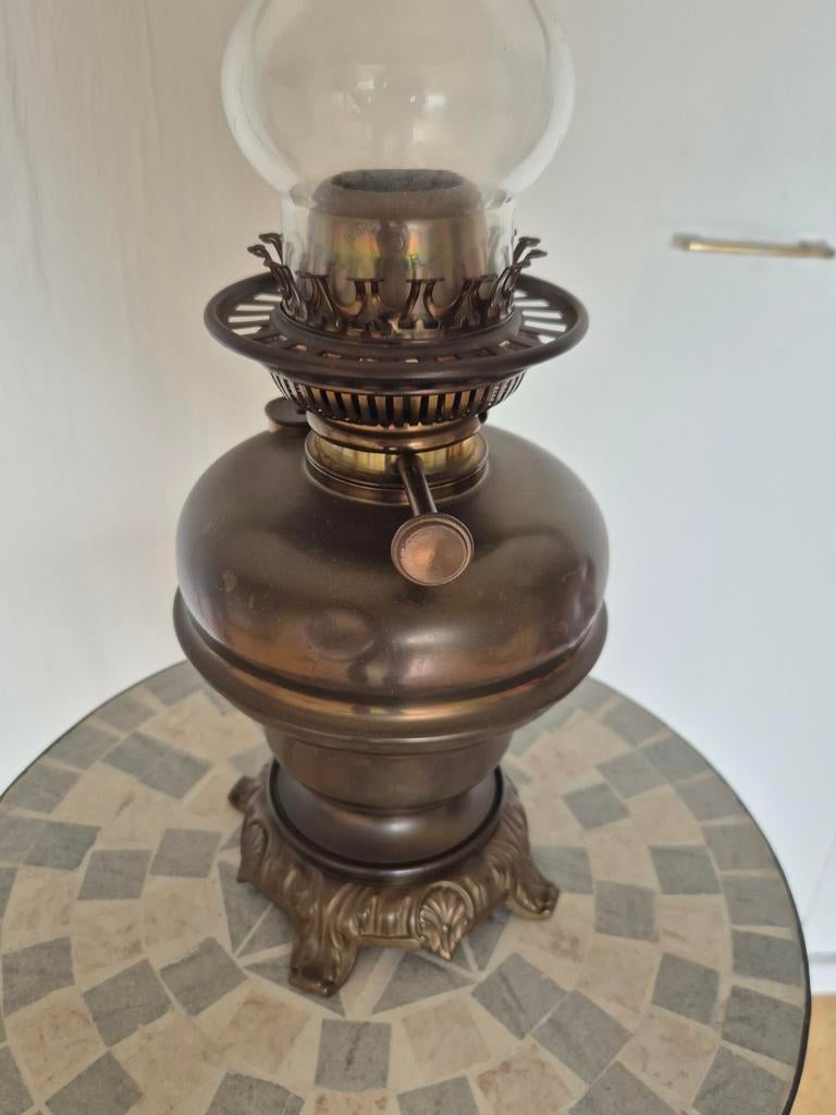 Te koop mooie complete  antieke olielamp, Ophalen of Verzenden