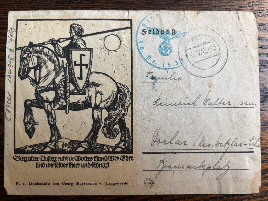 Feldpost Duitse Rijk WO2 propaganda, Verzenden, Briefkaart