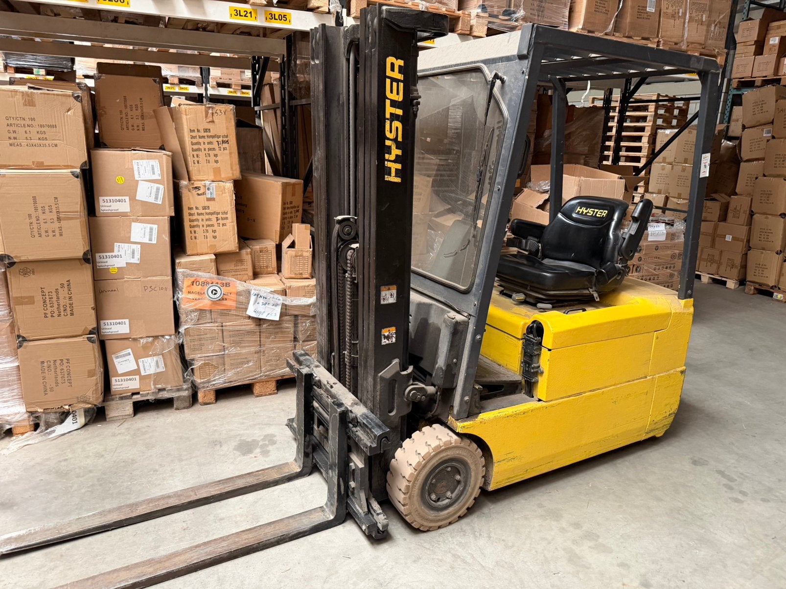 Hyster Heftruck triple 480cm J1.80XMT Freelift Sideshift, Ophalen