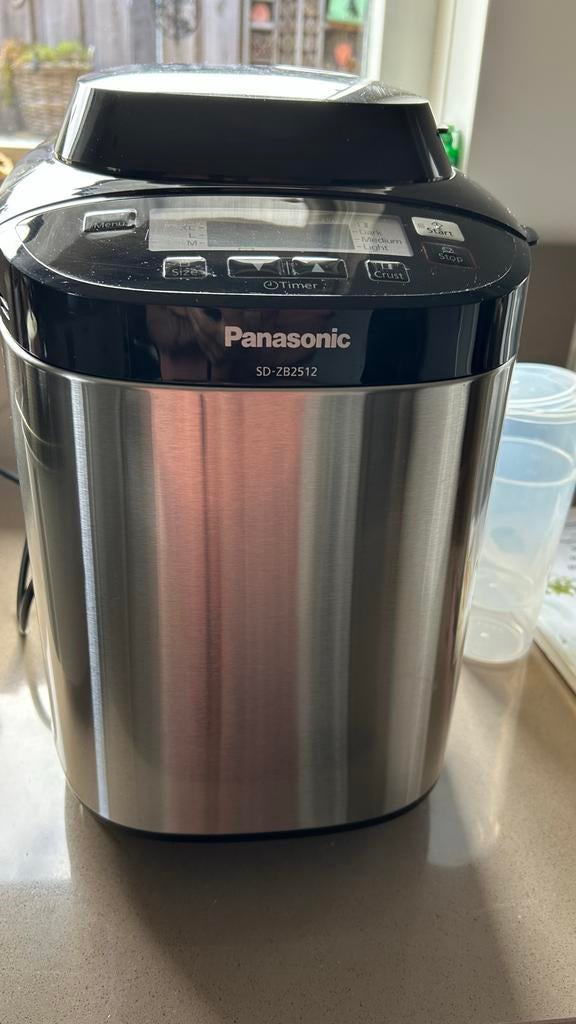 Panasonic SD-ZB2512 Broodbakmachine, Witgoed en Apparatuur, Broodbakmachines, Met timer, 800 tot 1200 gram deeg, Ophalen of Verzenden