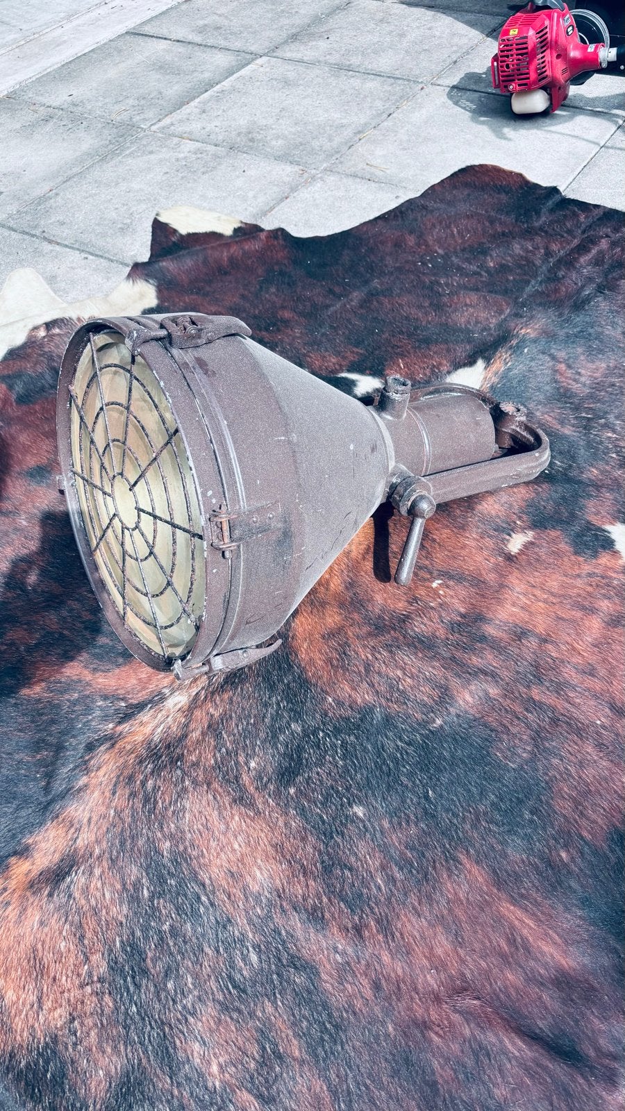 Vintage Industriële Schijnwerper - Uniek Design, Antiek en Kunst, Antiek | Lampen, Ophalen