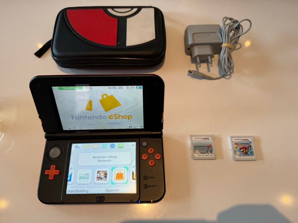 New Nintendo 3DS XL - Oranje- topstaat! + Mario games, Spelcomputers en Games, Spelcomputers | Nintendo 2DS en 3DS, Ophalen of Verzenden