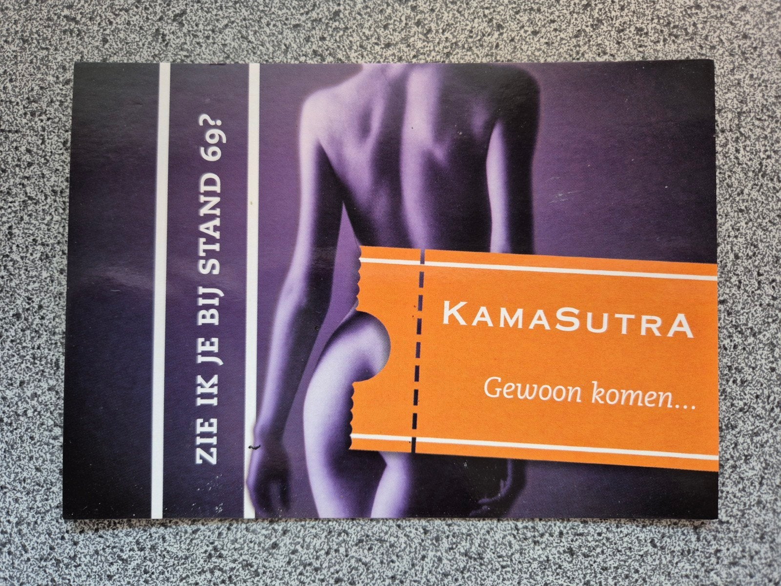 Kamasutra Boomerang Ansichtkaart Utrecht Jaarbeurs, Ophalen of Verzenden, 1980 tot heden, Ongelopen, Utrecht