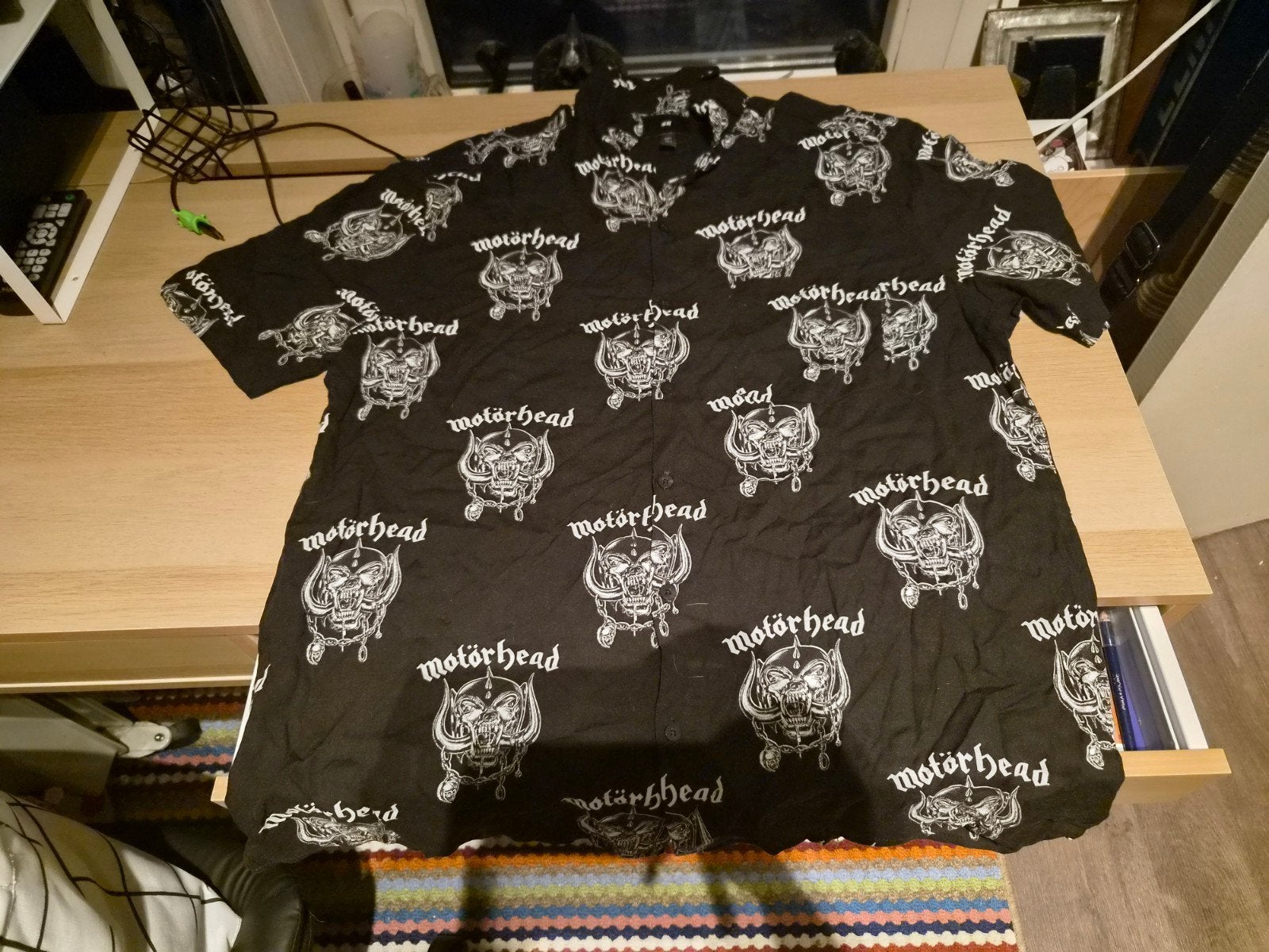Mötorhead overhemd, Zwart, Ophalen of Verzenden, Zo goed als nieuw, Halswijdte 41/42 (L)