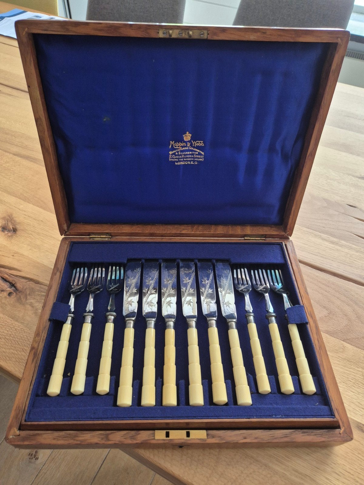 Mappin & Webb Prince's Plate visbestek, 11-delig, Ophalen of Verzenden