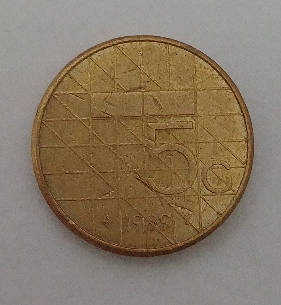 5 gulden munt 1989, Ophalen of Verzenden, Koningin Beatrix, 5 gulden, Losse munt