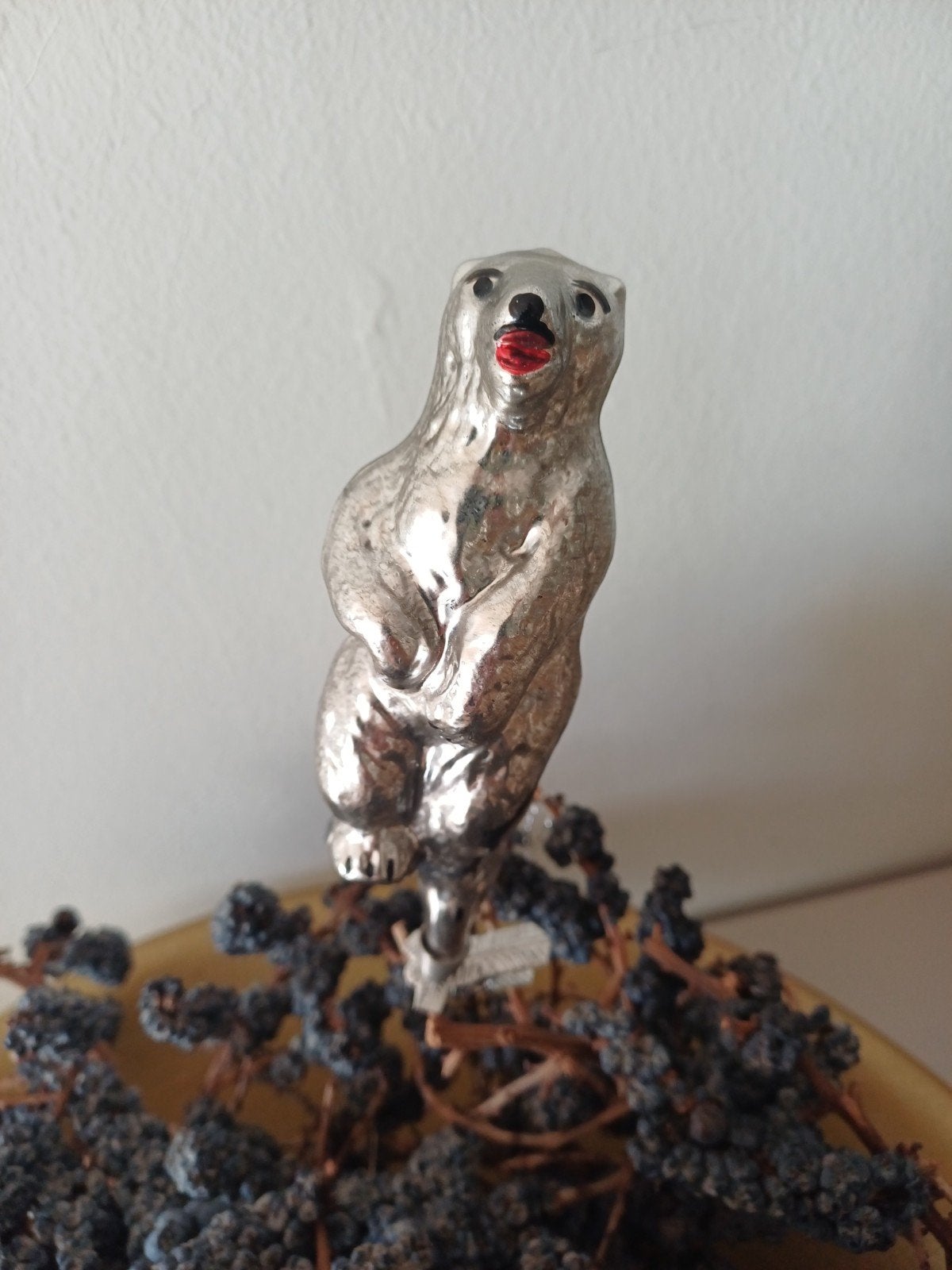 vintage kerstbal van glas, Ophalen of Verzenden