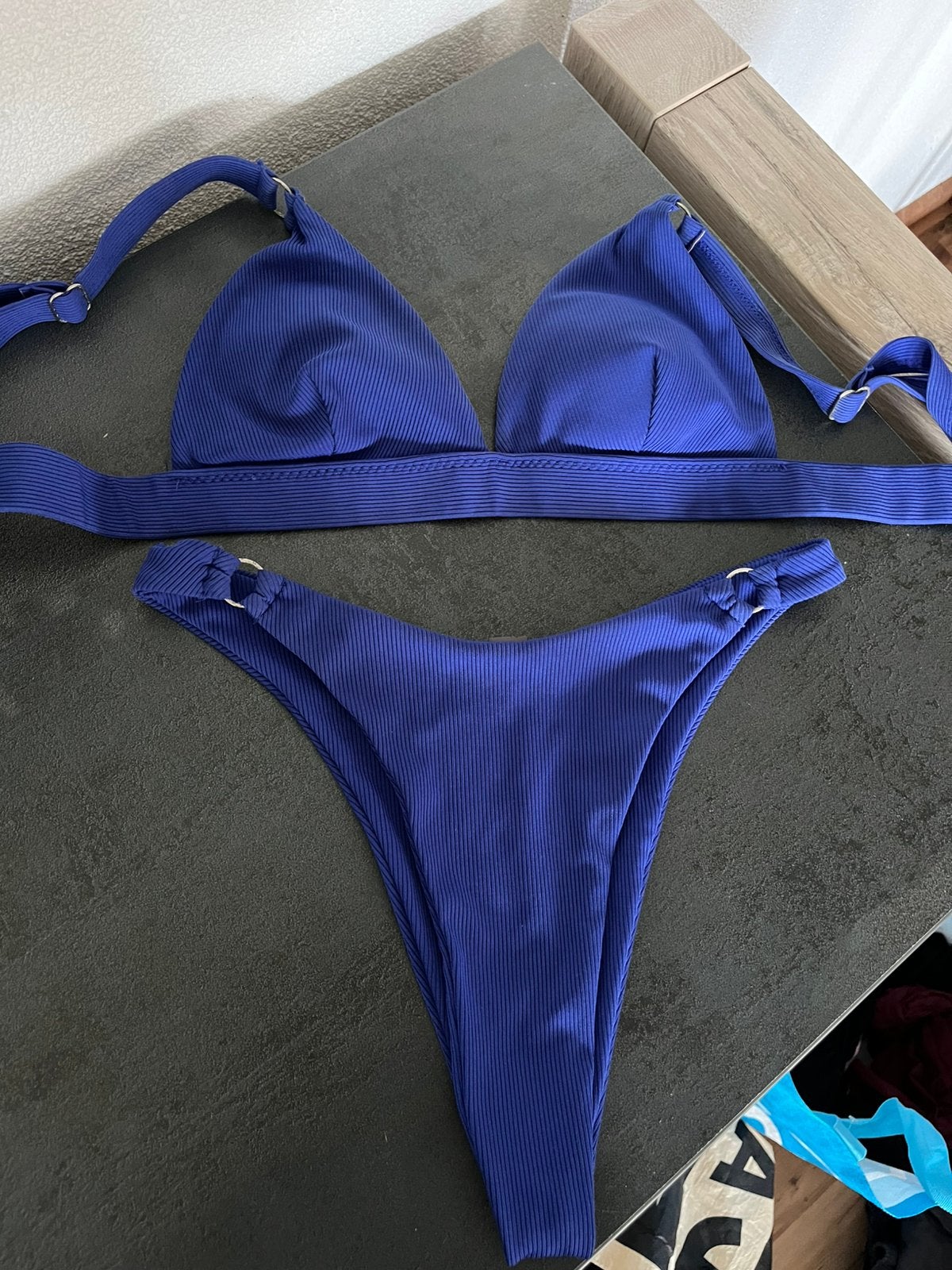 Bikini blauw, Ophalen of Verzenden, Zo goed als nieuw, Blauw, Bikini