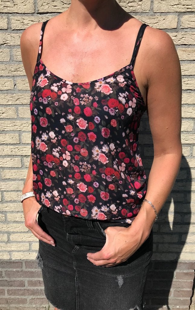Luxe gebloemd hemdje (S) H&M nieuw, H&M, Nieuw, Ophalen of Verzenden, Roze