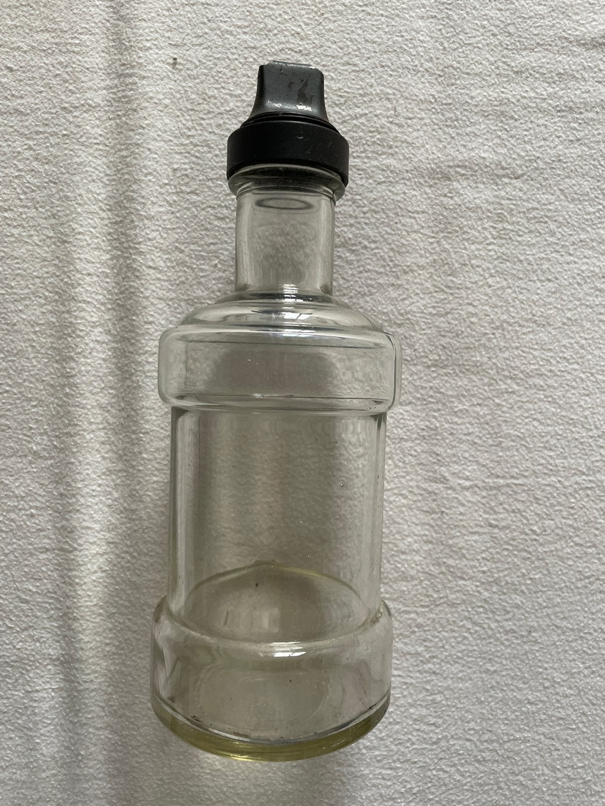 Antieke inktfles met zwarte dop, Ophalen of Verzenden