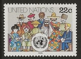 Verenigde Naties 8, samenleven, Verzenden, Gestempeld, Noord-Amerika