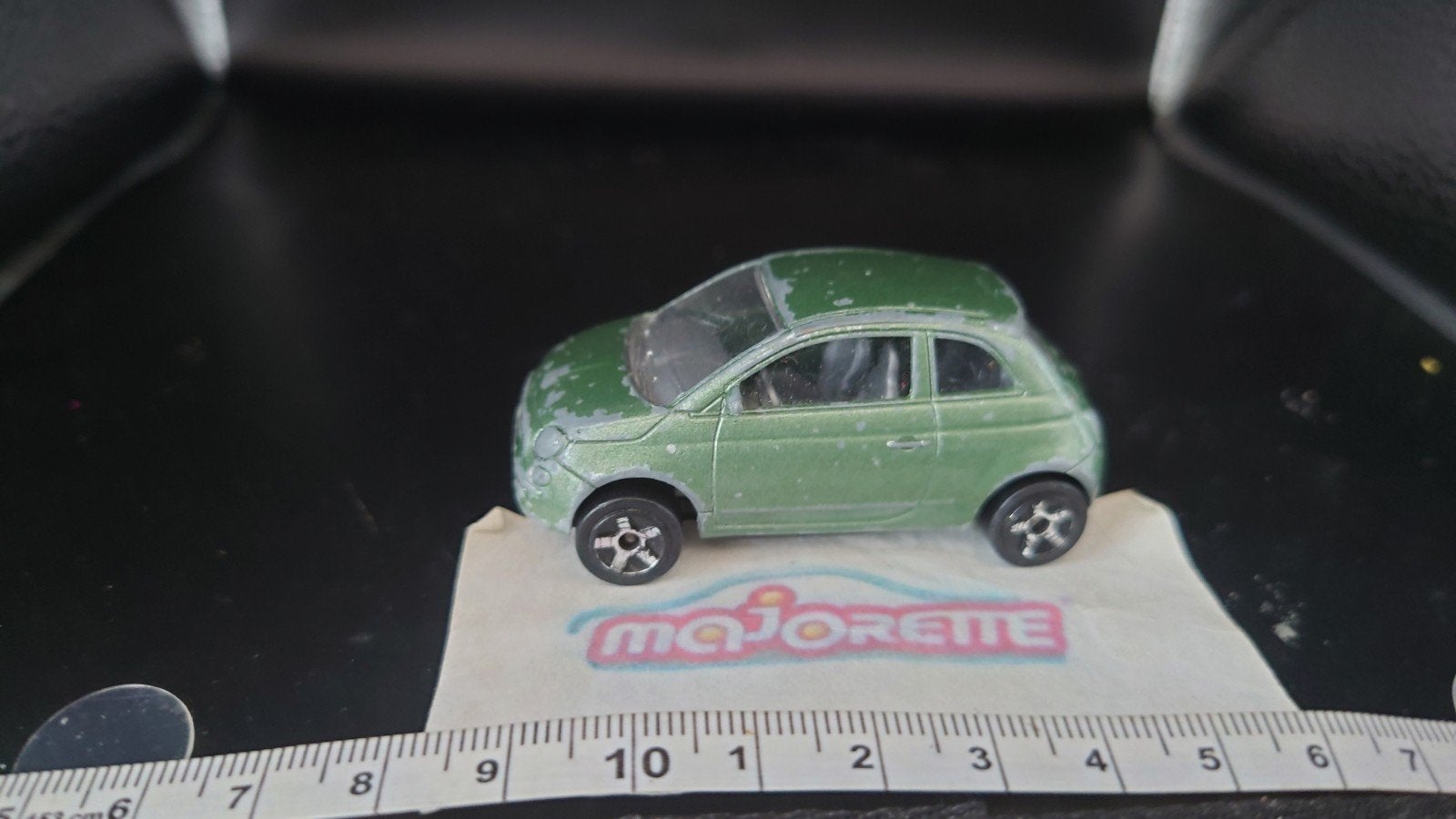 Majorette 1:55 Fiat 500 - Groen Speelgoedauto, Ophalen of Verzenden, Gebruikt, Auto, Majorette
