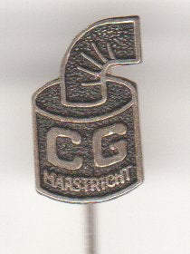 Maastricht CG dik metalen vintage speld, Verzenden, Zo goed als nieuw