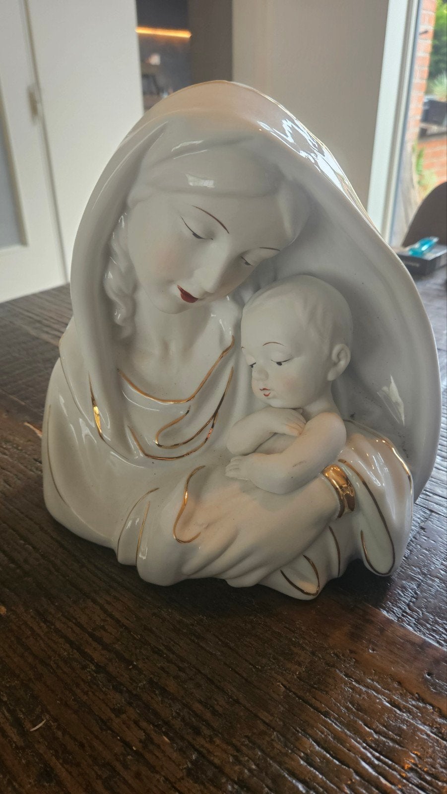 Vintage Maria met Kind Beeld - Porselein, Ophalen of Verzenden