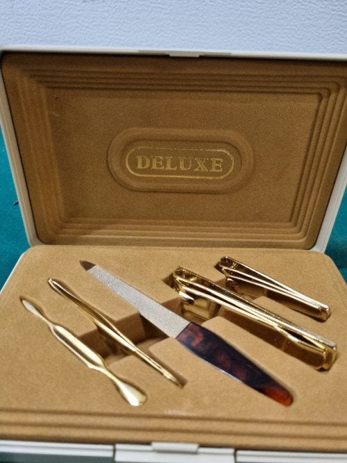 Pedicure set vintage de luxe, Ophalen of Verzenden