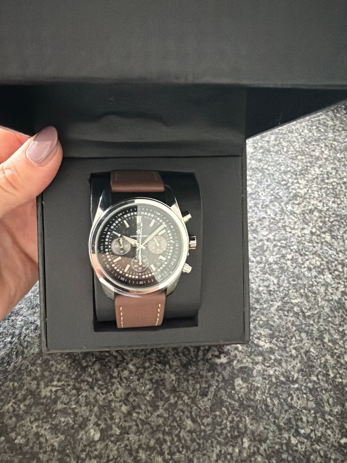 Alpha Sierra Reaper horloge - Nieuw in doos, Overige merken, Leer, Staal, Polshorloge