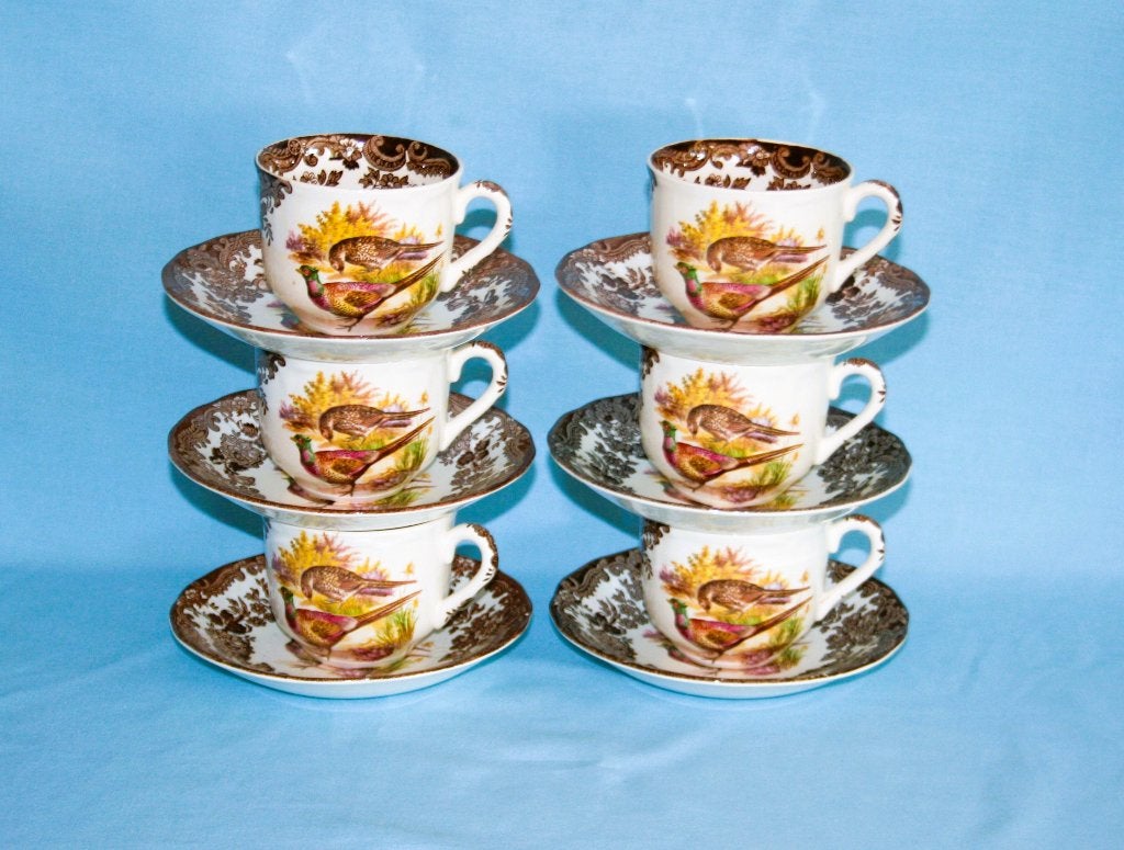 Royal Worcester Palissy " Game Series " Kop & Schotel, Royal Worcester, Overige merken, NVT, Ophalen of Verzenden