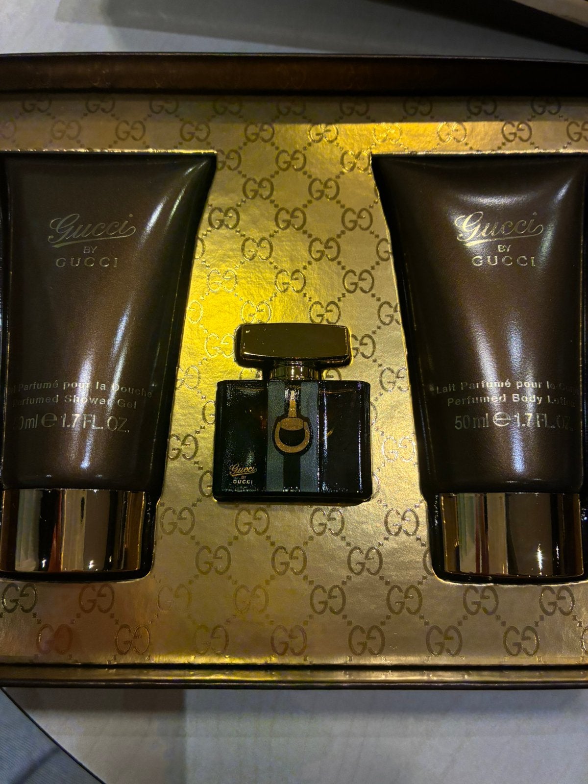 Gucci by Gucci minisetje zeldzaam, Verzenden, Zo goed als nieuw, Miniatuur