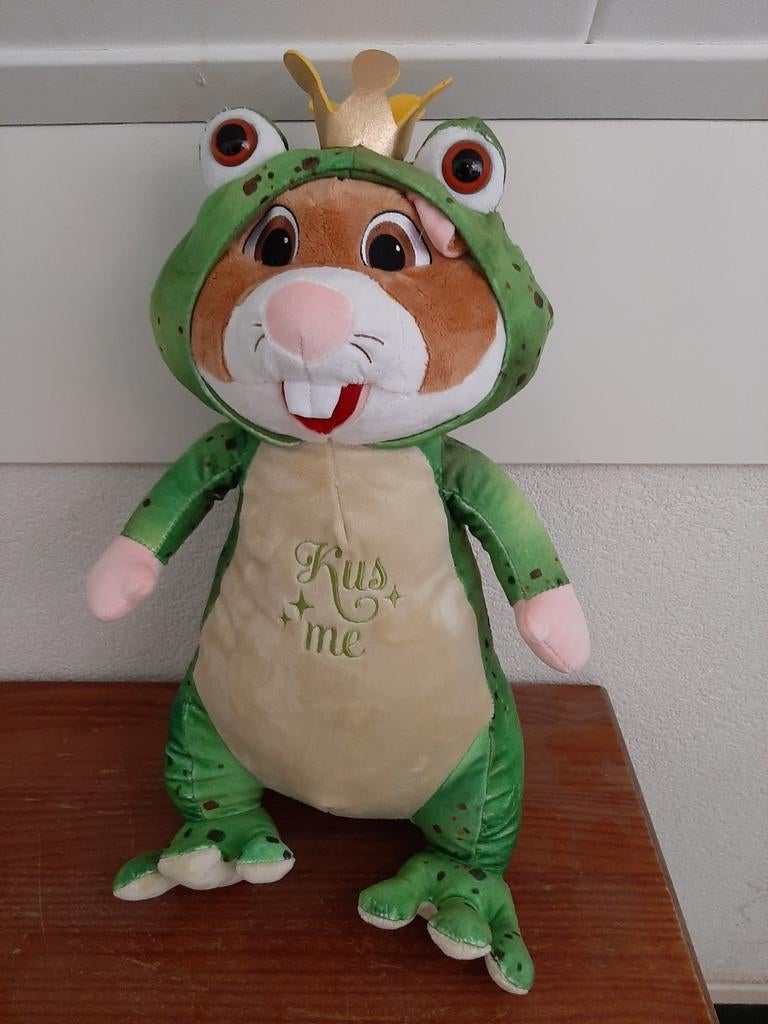 AH hamster knuffel efteling kikker prins 30cm, Ophalen of Verzenden, Nieuw, Kikker