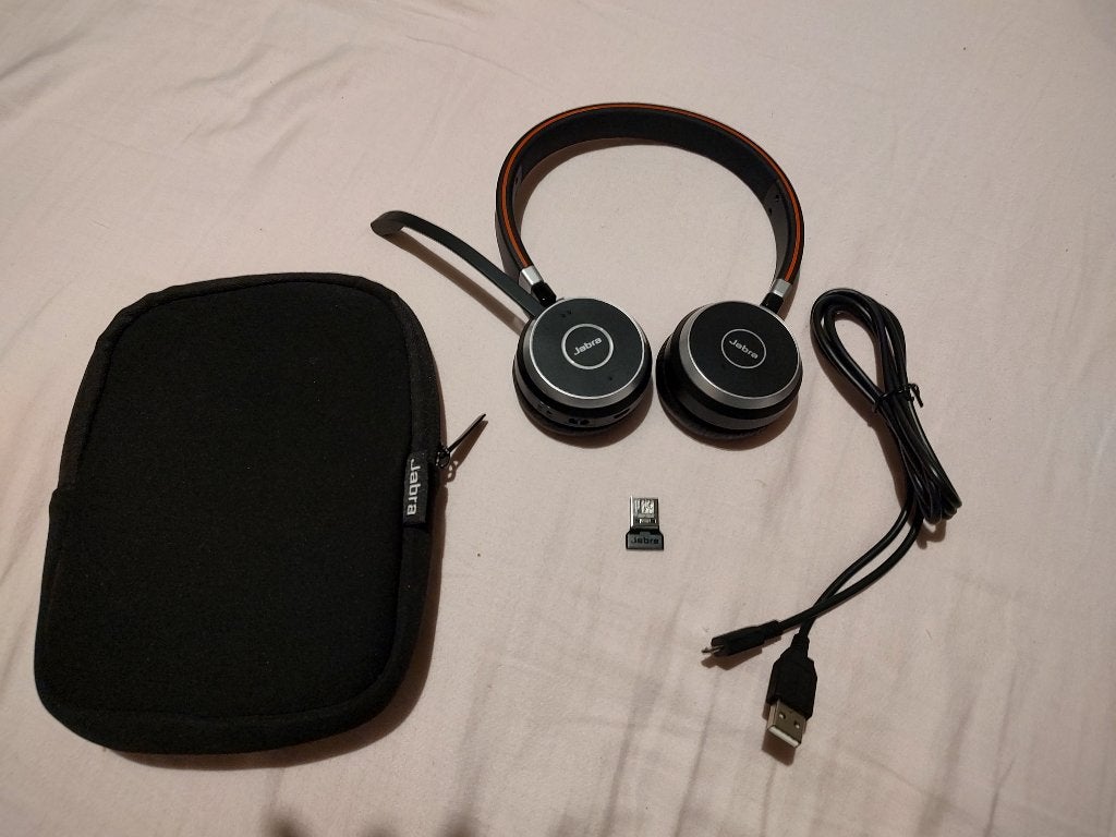 draadloos koptelefone jabra wireless headphones, Draadloos, On-ear, Ophalen of Verzenden, Zo goed als nieuw