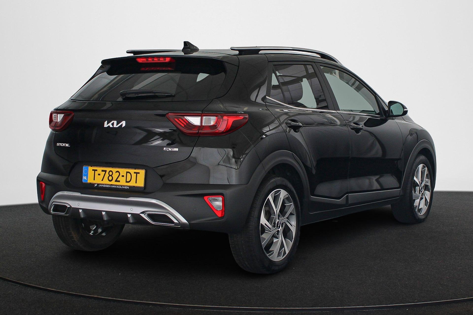 Kia Stonic 1.0 T-GDi MHEV GT-Line Stoel-Stuurverwarming Appl, Auto's, Kia, Voorwielaandrijving, Gebruikt, Euro 6, Leder en Stof
