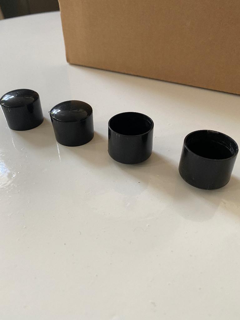 250x kunststof stoeldoppen, pvc einddoppen, meubeldop, Huis en Inrichting, Kunststof, Zwart, Nieuw, Ophalen of Verzenden